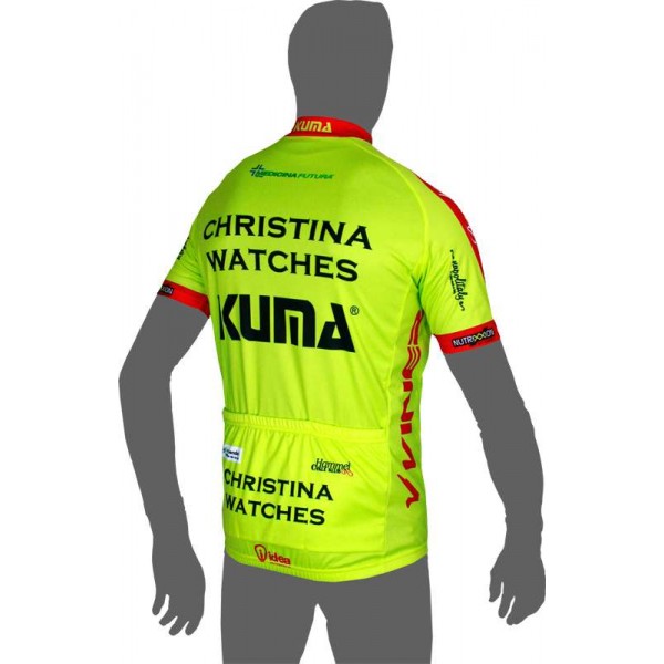 CHRISTINA WATCHES-KUMA 2014 Kurzarmtrikot(kurzer Reißverschluss) Radsport-Profi-Team
