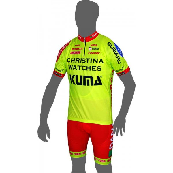 CHRISTINA WATCHES-KUMA 2014 Kurzarmtrikot(kurzer Reißverschluss) Radsport-Profi-Team