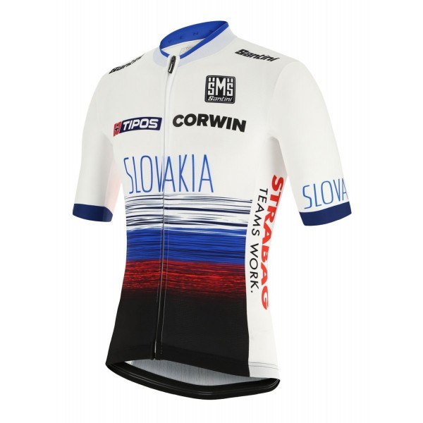 SLOWAKEI 2019 Kurzarmtrikot(langer Reißverschluss)-Radsport-National-Team