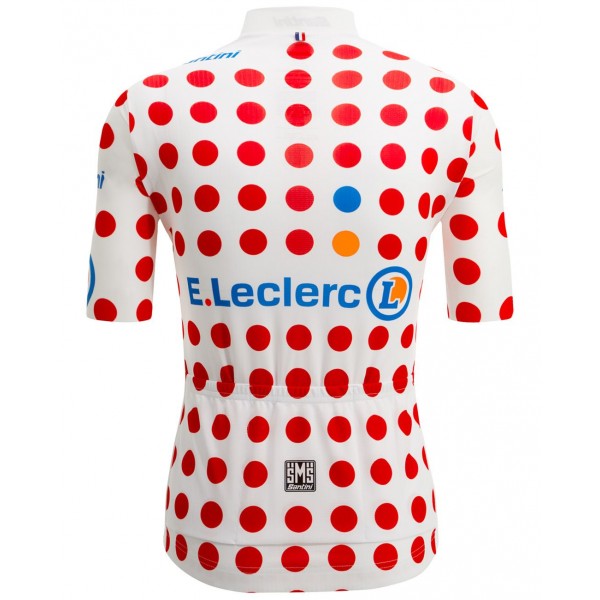 Tour de France 2023 gepunktetes Trikot(maillot pois,Bergtrikot) Radtrikot kurzarm